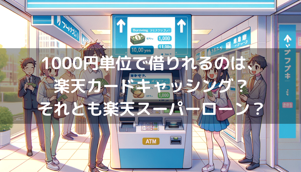 1000円単位で借りれるのは、楽天カードキャッシング？それとも楽天スーパーローン？