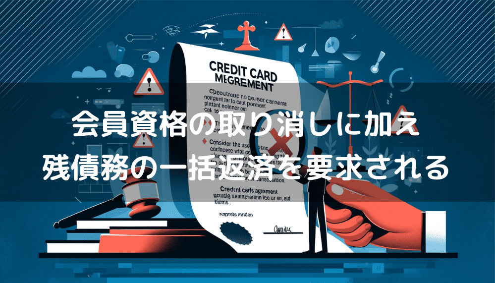 クレジットカード現金化はカード会社の会員規約違反
